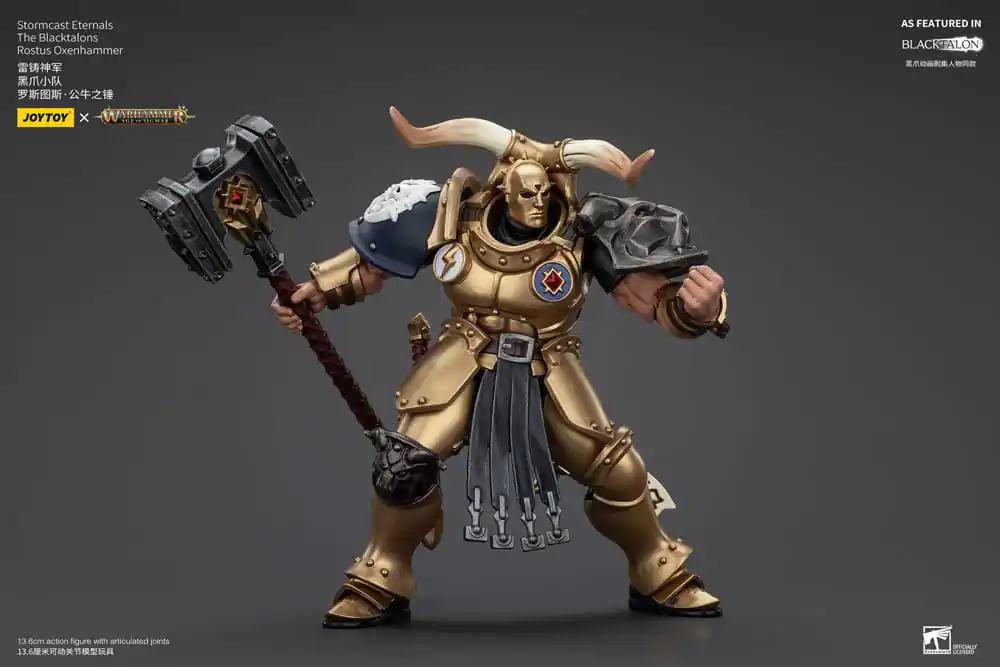 Warhammer Age of Sigmar akcijska figura Stormcast Eternals The Blacktalons Rostus Oxen hammer 20 cm fotografija izdelka