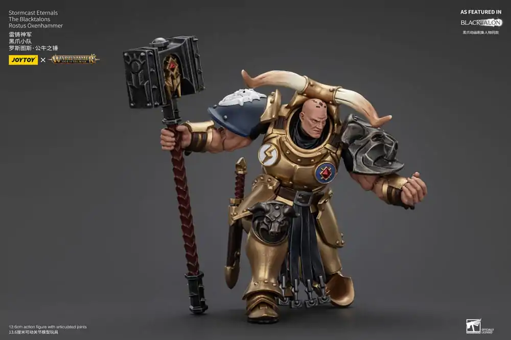 Warhammer Age of Sigmar akcijska figura Stormcast Eternals The Blacktalons Rostus Oxen hammer 20 cm fotografija izdelka