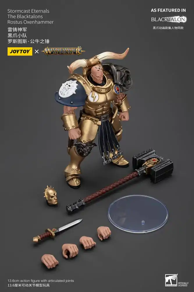 Warhammer Age of Sigmar akcijska figura Stormcast Eternals The Blacktalons Rostus Oxen hammer 20 cm fotografija izdelka