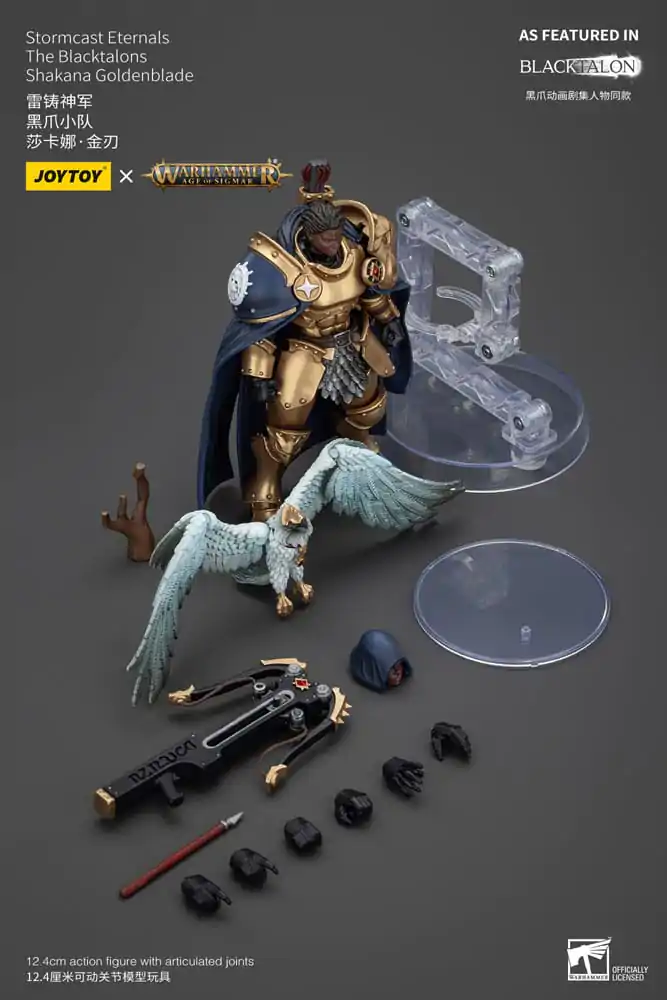 Warhammer Age of Sigmar Akcijska figura Stormcast Eternals The Blacktalons Shakana Goldenblade 20 cm fotografija izdelka