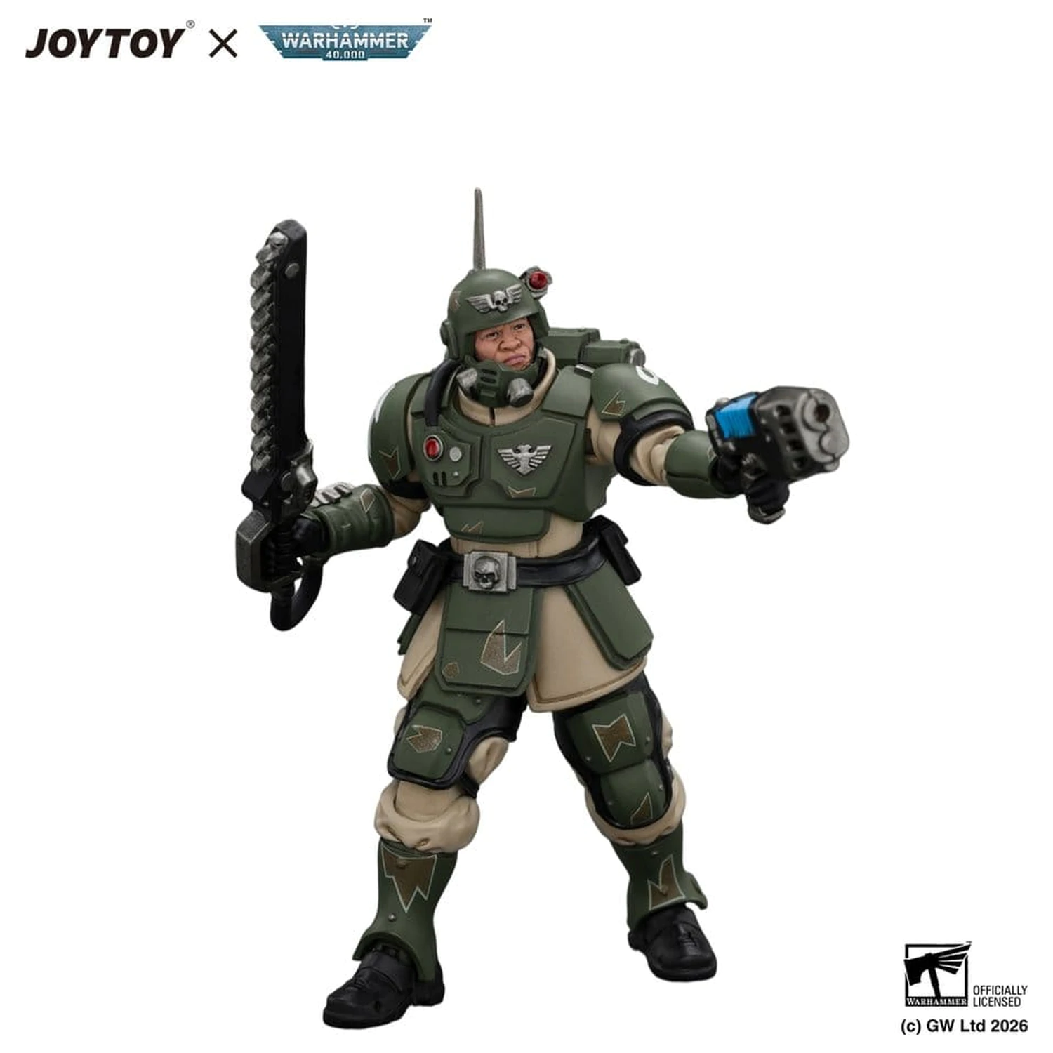 Warhammer Akcijska figura Astra Militarum Kasrkin 1 z verižnim mečem in plazemsko pištolo fotografija izdelka