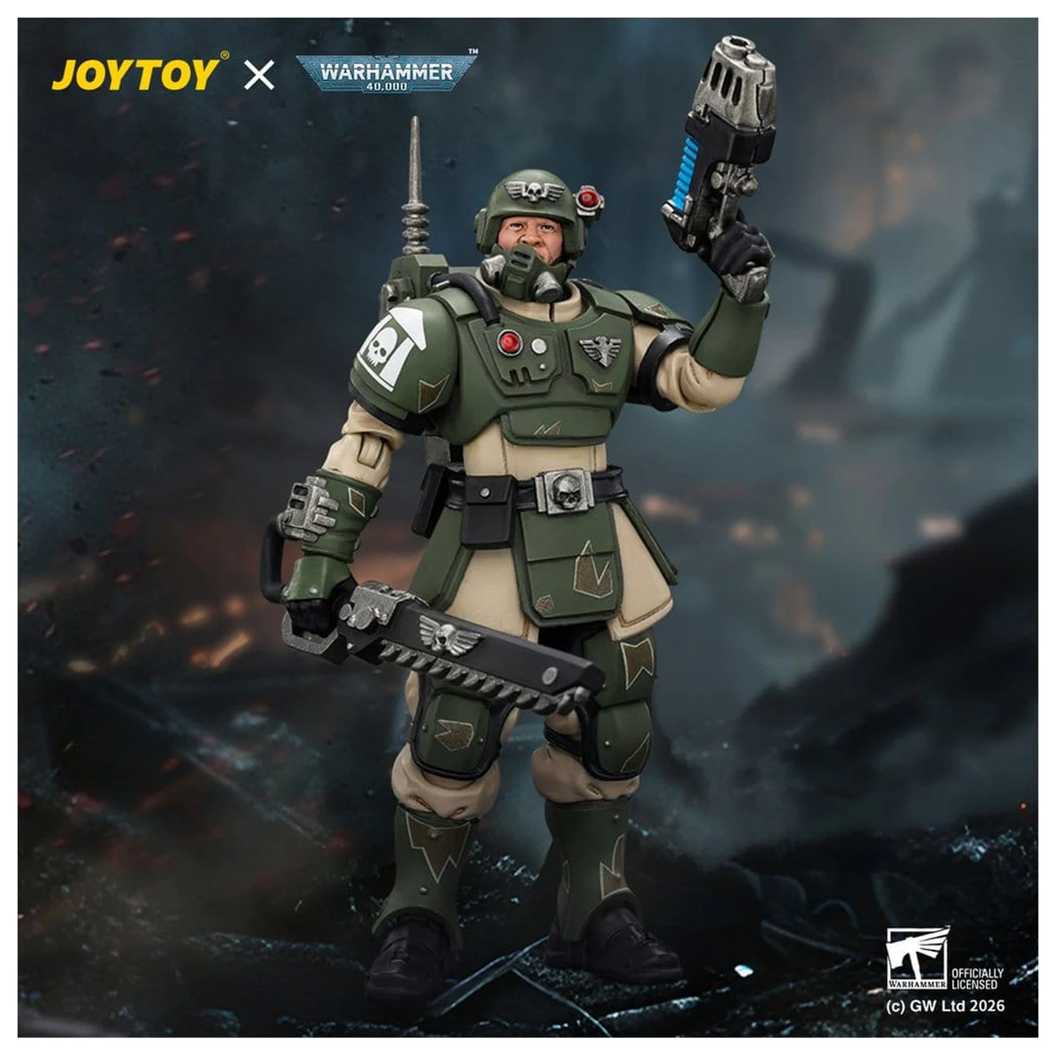 Warhammer Akcijska figura Astra Militarum Kasrkin 1 z verižnim mečem in plazemsko pištolo fotografija izdelka