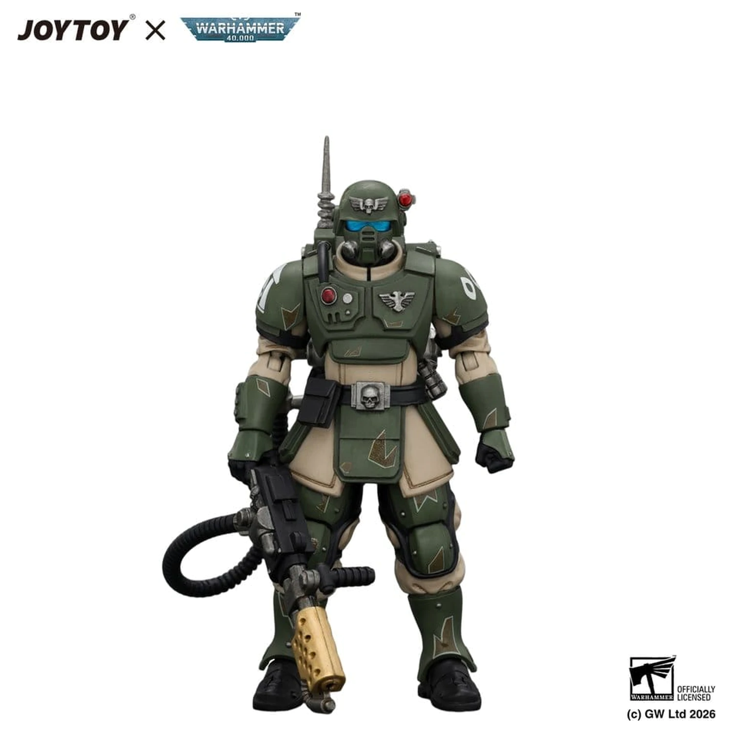 Warhammer akcijska figura Astra Militarum Kasrkin 2 z metalcem ognja fotografija izdelka