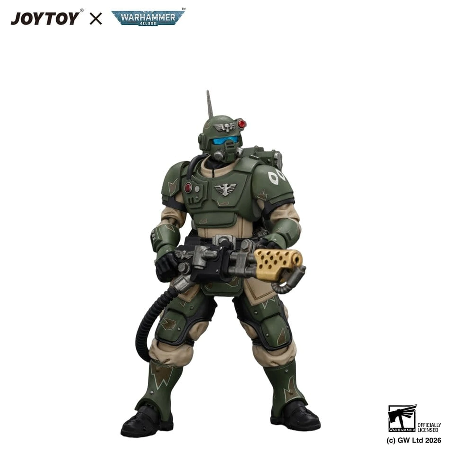 Warhammer akcijska figura Astra Militarum Kasrkin 2 z metalcem ognja fotografija izdelka