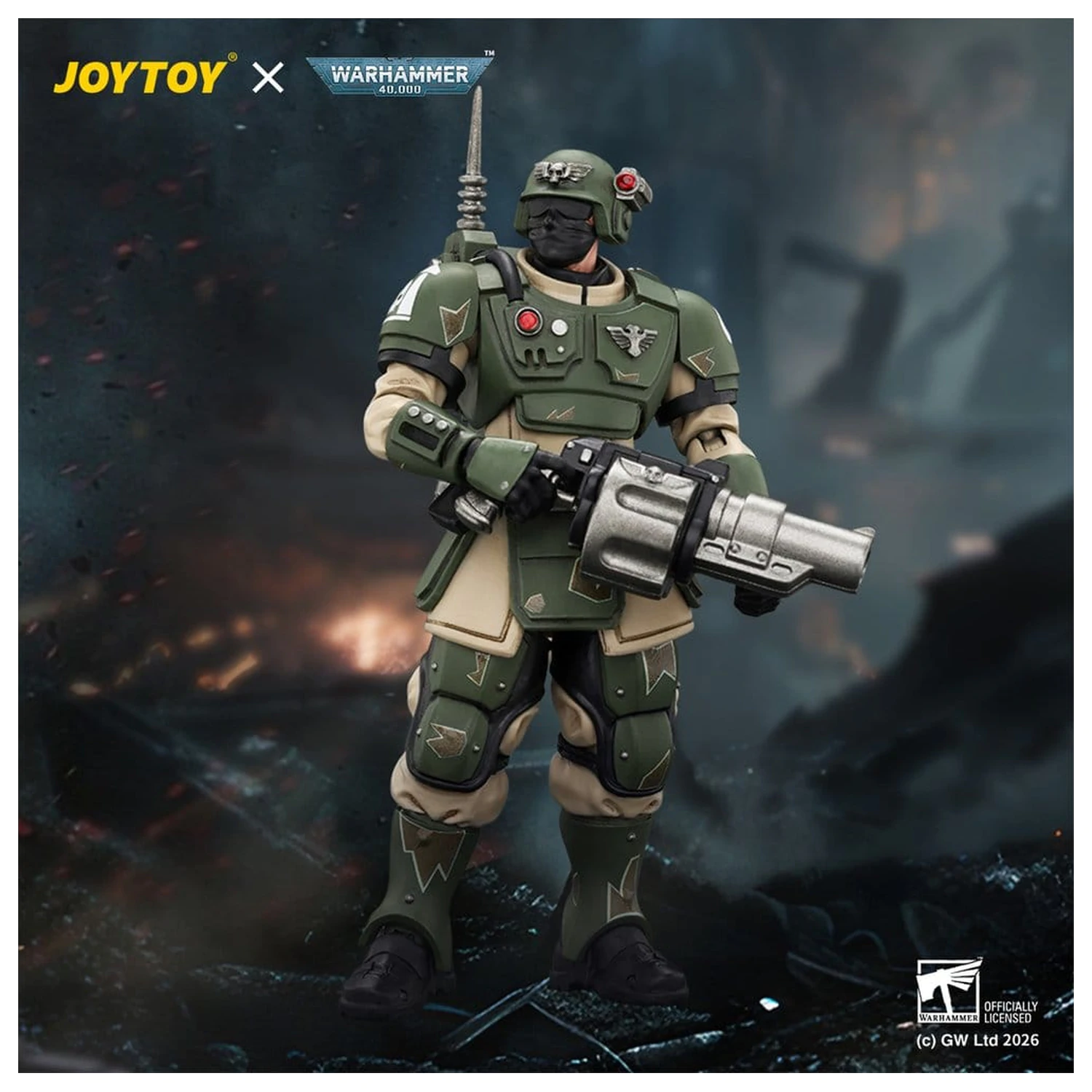 Warhammer figurica Astra Militarum Kasrkin 5 z metalcem granat fotografija izdelka