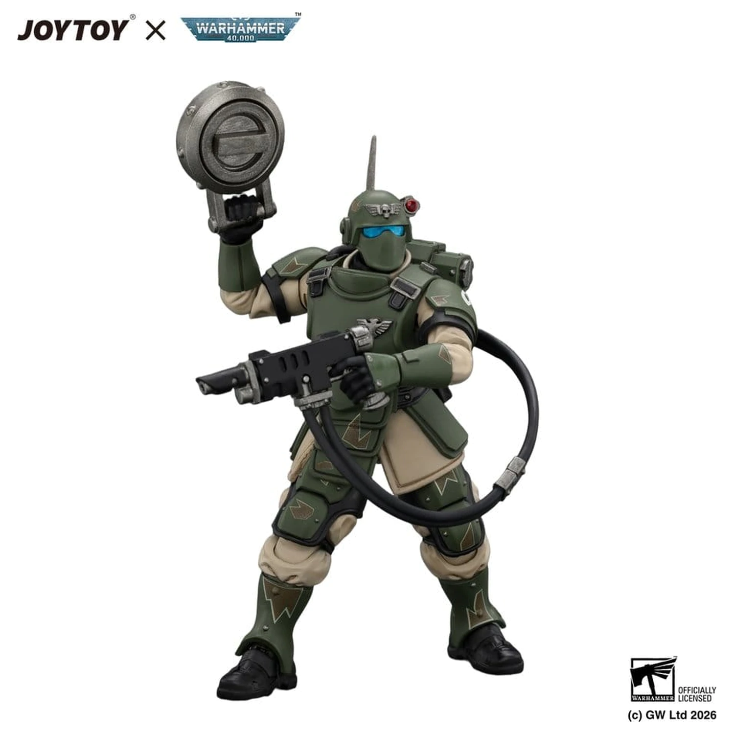 Warhammer akcijska figura Astra Militarum Kasrkin 6 s Hot-shot Laspistolom fotografija izdelka