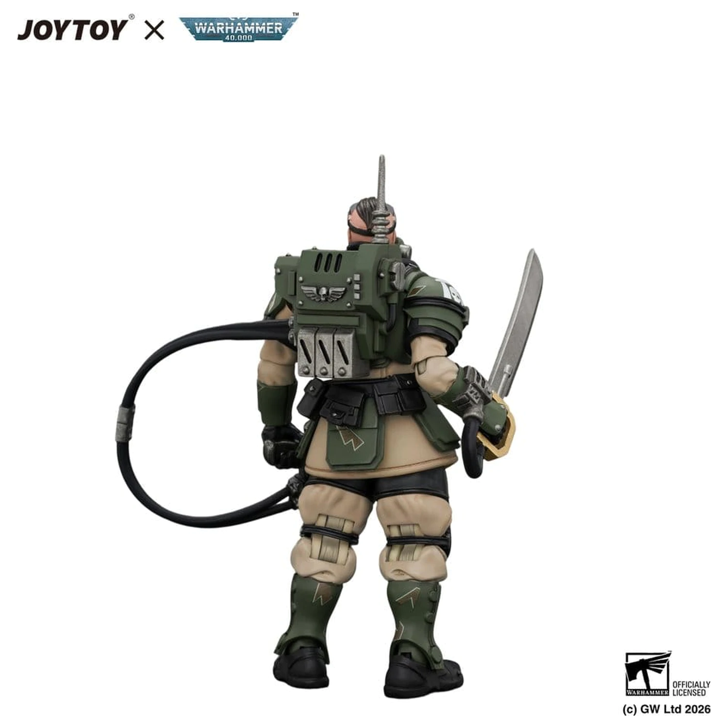 Warhammer akcijska figura Astra Militarum Kasrkin 7 s Hot-shot Laspistol in Power Sword fotografija izdelka