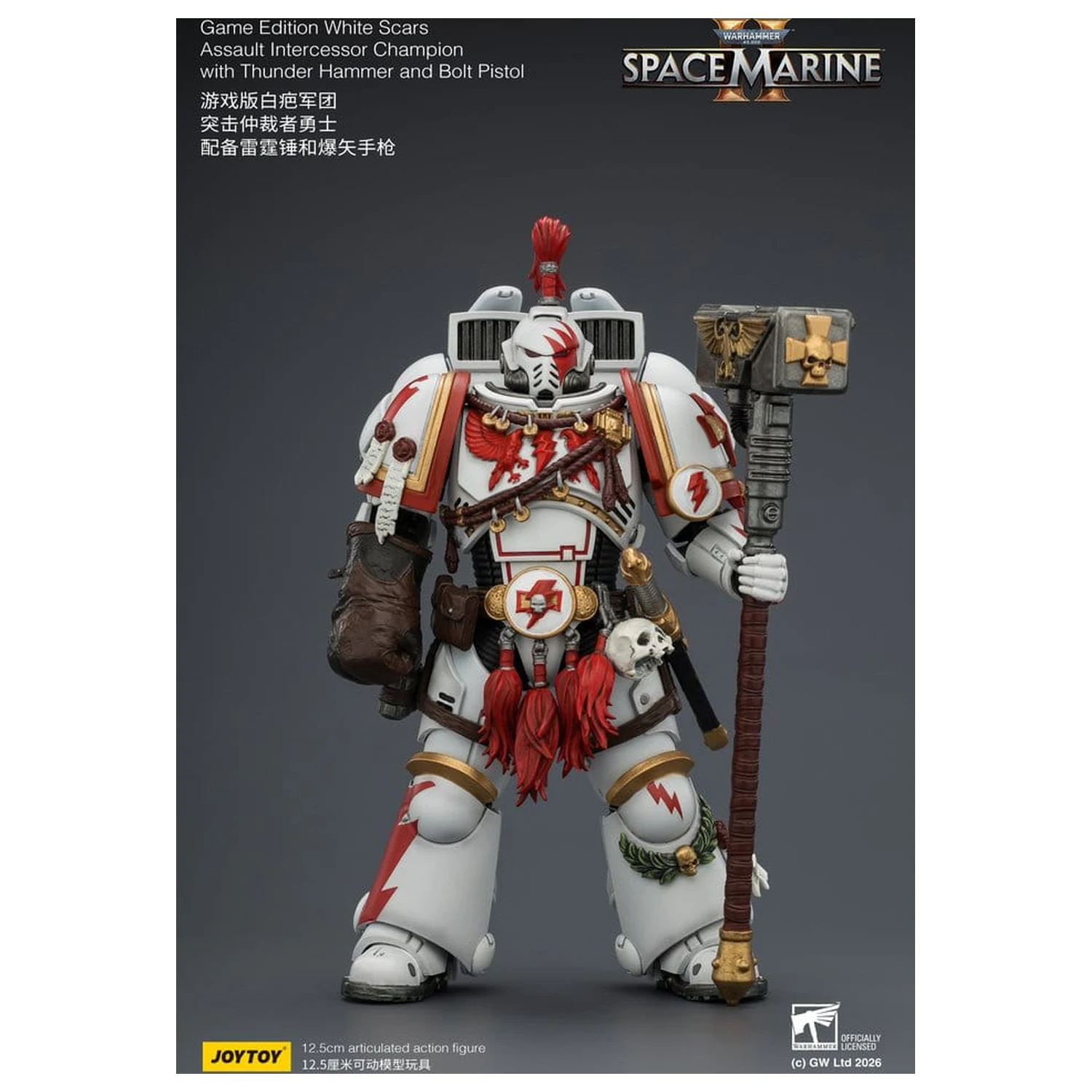 Warhammer akcijska figura Game Edition White Scars Assault Intercessor Champion 13 cm fotografija izdelka
