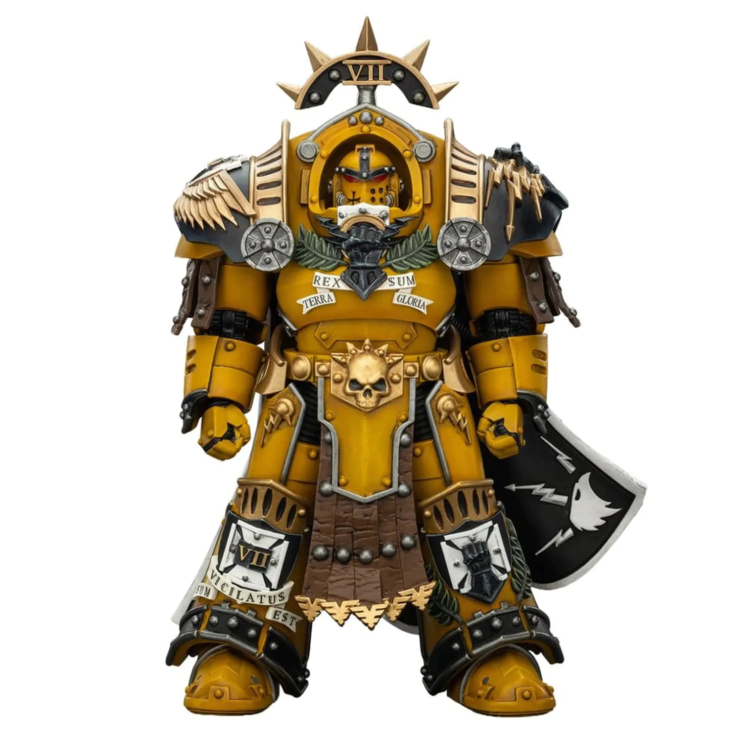 Warhammer Imperial Fists akcijska figura Legion Praetor v Tartaros Terminator oklepu z Power Sword in Vigil Storm Shield 14 cm fotografija izdelka