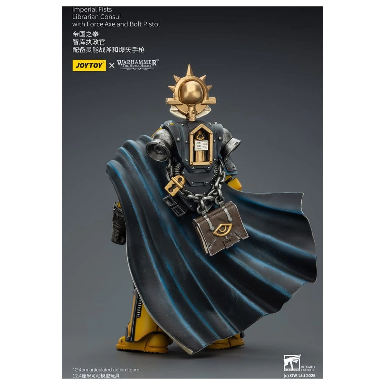 Warhammer Imperial Fists akcijska figura Librarian Consul z Force Axe in Bolt Pistol 12 cm fotografija izdelka