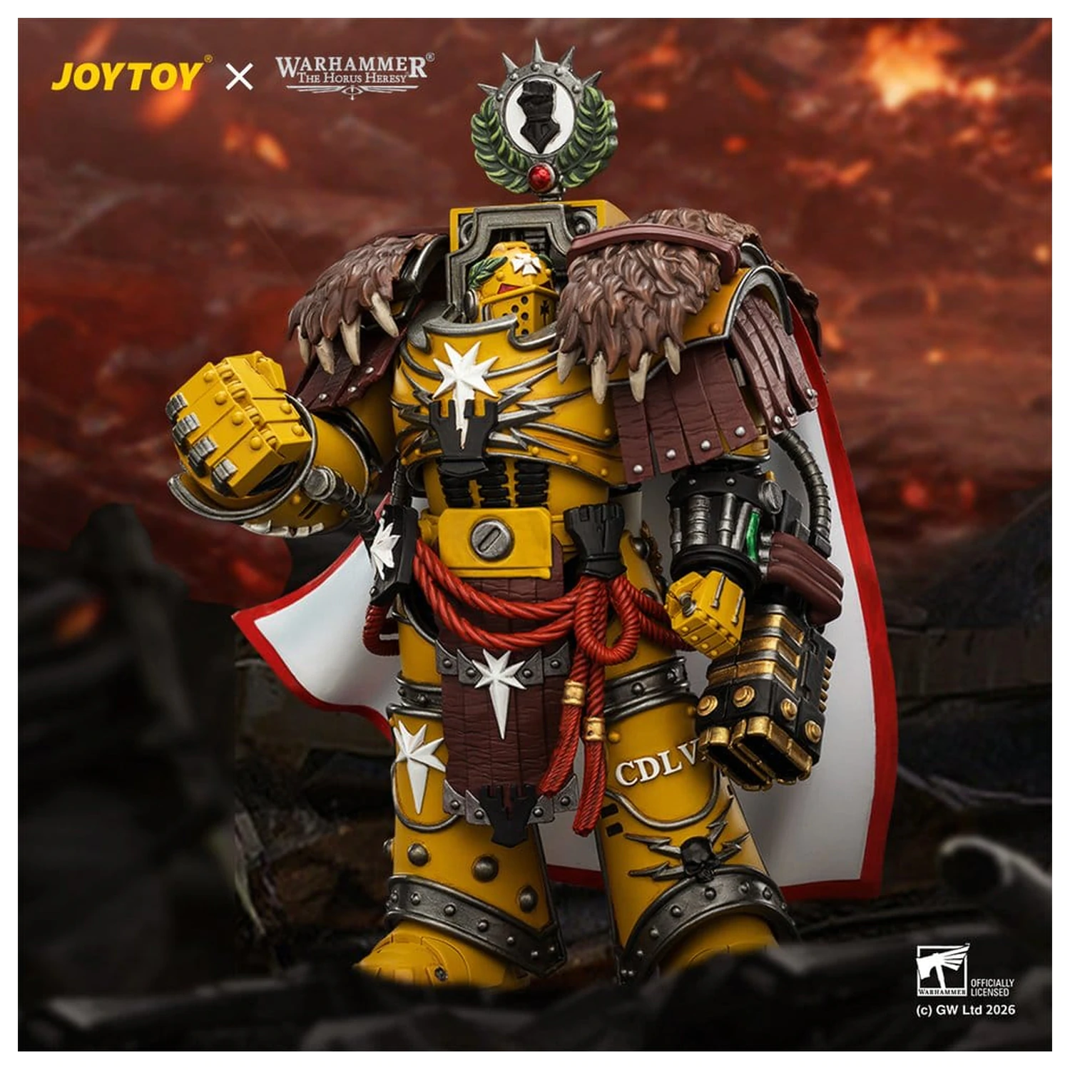 Warhammer akcijska figura Imperial Fists Lord Castellan Evander Garrius, The Tyrant of Cthonia 14 cm fotografija izdelka