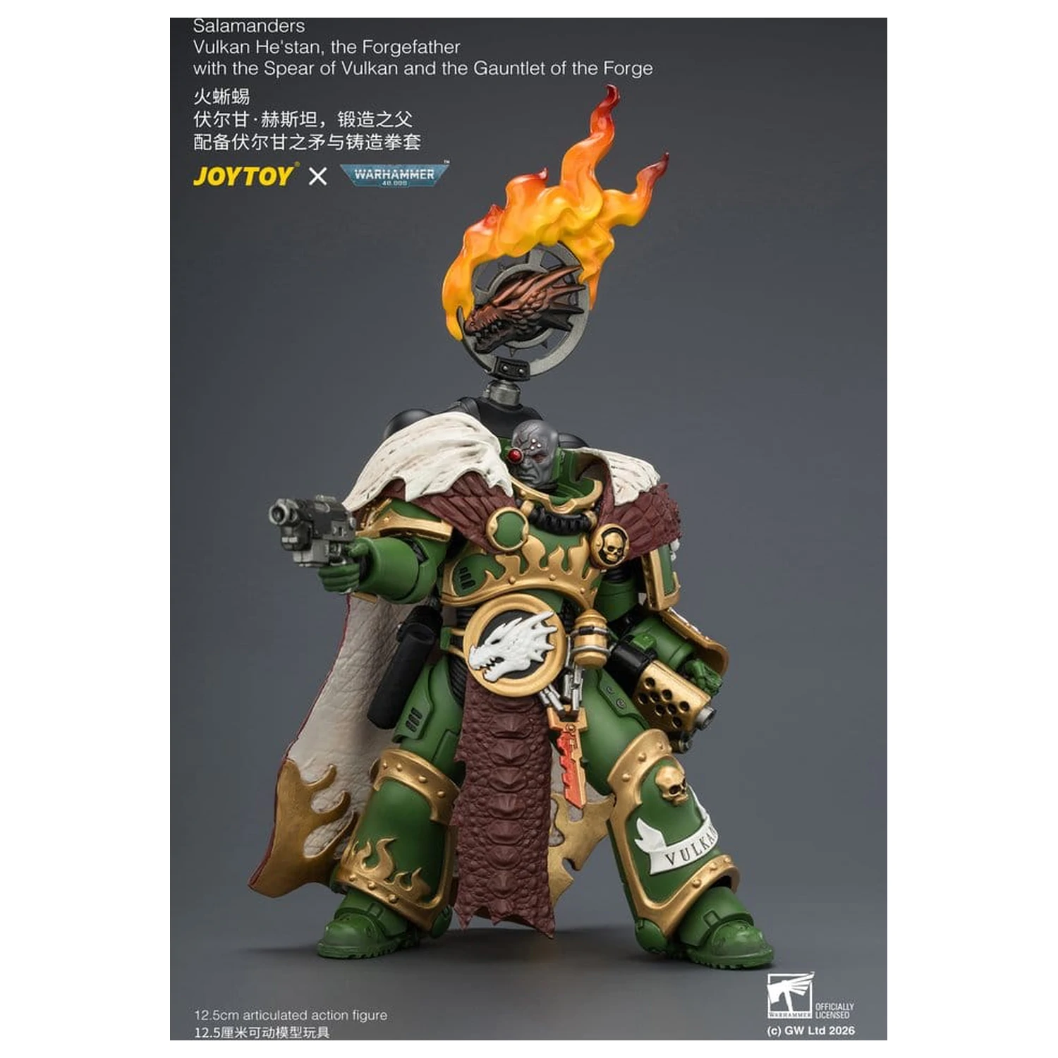 Warhammer akcijska figura Salamanders Vulkan He'stan, the Forgefather 13 cm fotografija izdelka