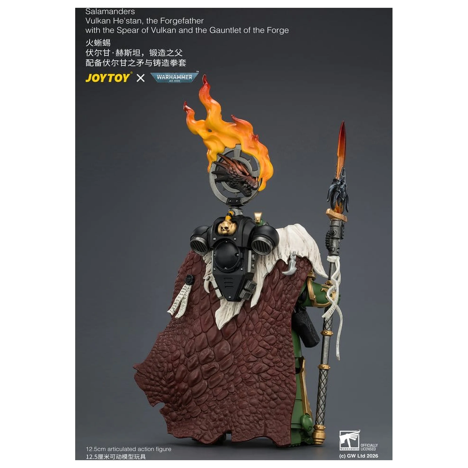 Warhammer akcijska figura Salamanders Vulkan He'stan, the Forgefather 13 cm fotografija izdelka