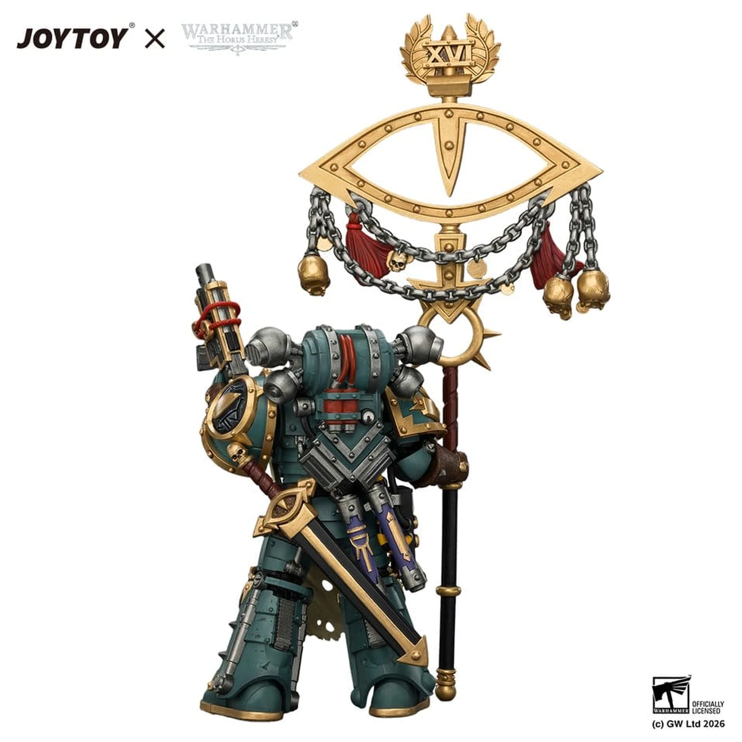 Warhammer akcijska figura Sons of Horus Maloghurst the Twisted, the Warmaster's Equerry 13 cm fotografija izdelka