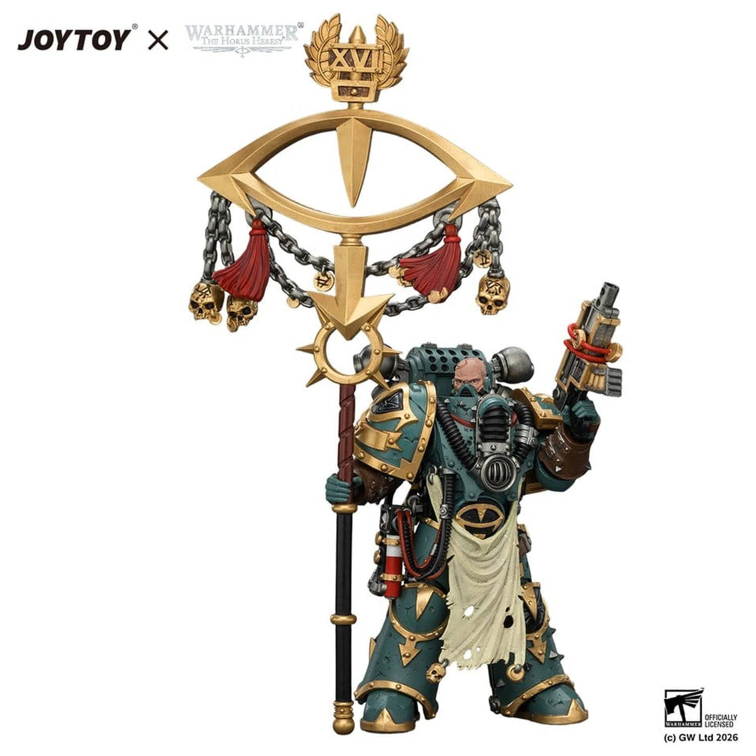 Warhammer akcijska figura Sons of Horus Maloghurst the Twisted, the Warmaster's Equerry 13 cm fotografija izdelka