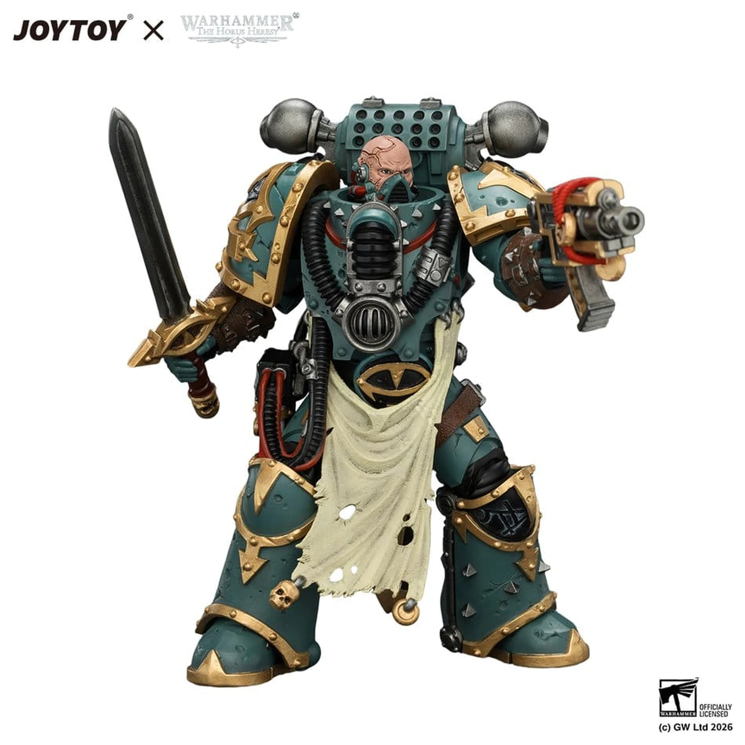 Warhammer akcijska figura Sons of Horus Maloghurst the Twisted, the Warmaster's Equerry 13 cm fotografija izdelka