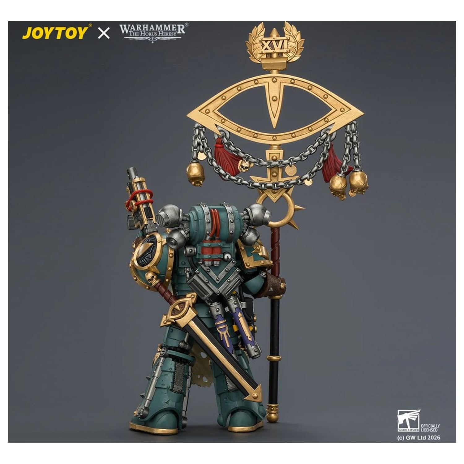 Warhammer akcijska figura Sons of Horus Maloghurst the Twisted, the Warmaster's Equerry 13 cm fotografija izdelka