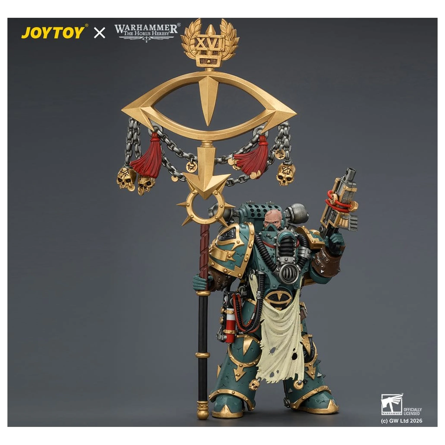 Warhammer akcijska figura Sons of Horus Maloghurst the Twisted, the Warmaster's Equerry 13 cm fotografija izdelka