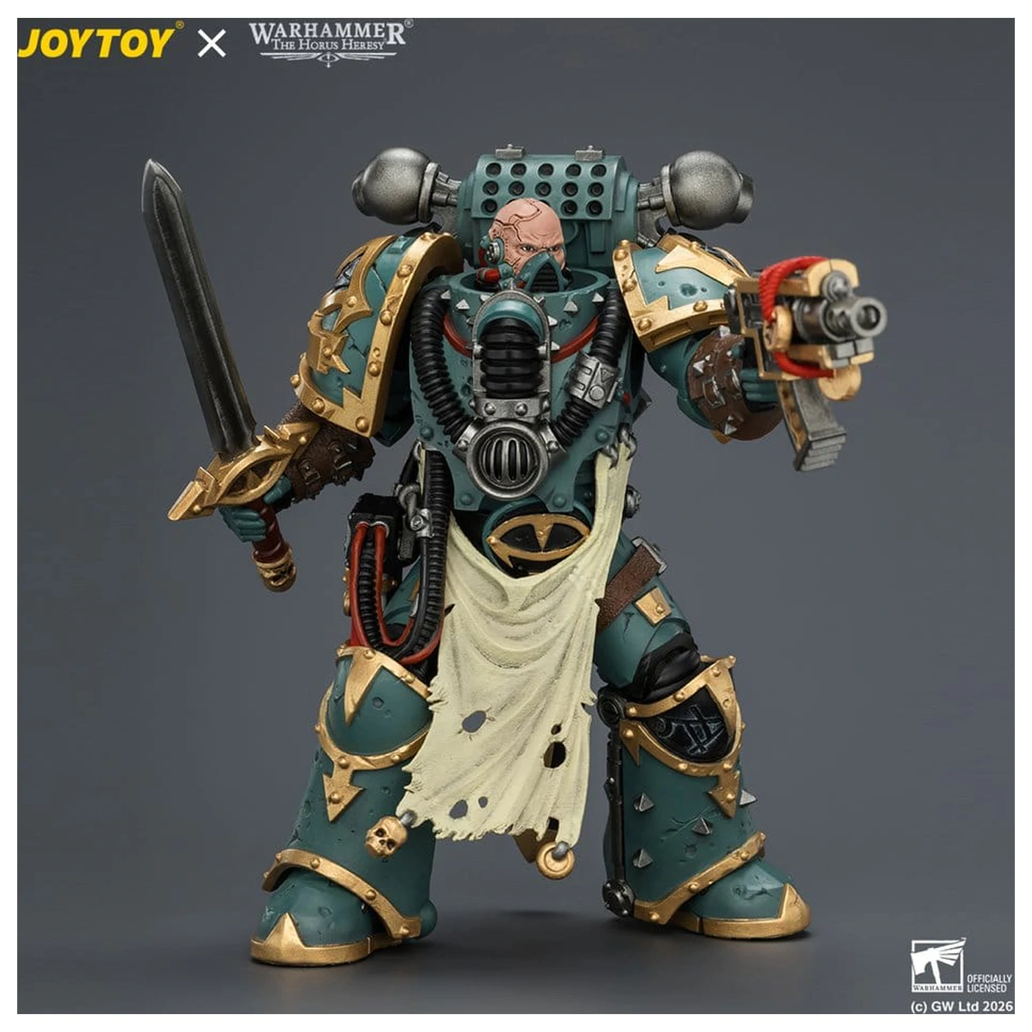 Warhammer akcijska figura Sons of Horus Maloghurst the Twisted, the Warmaster's Equerry 13 cm fotografija izdelka