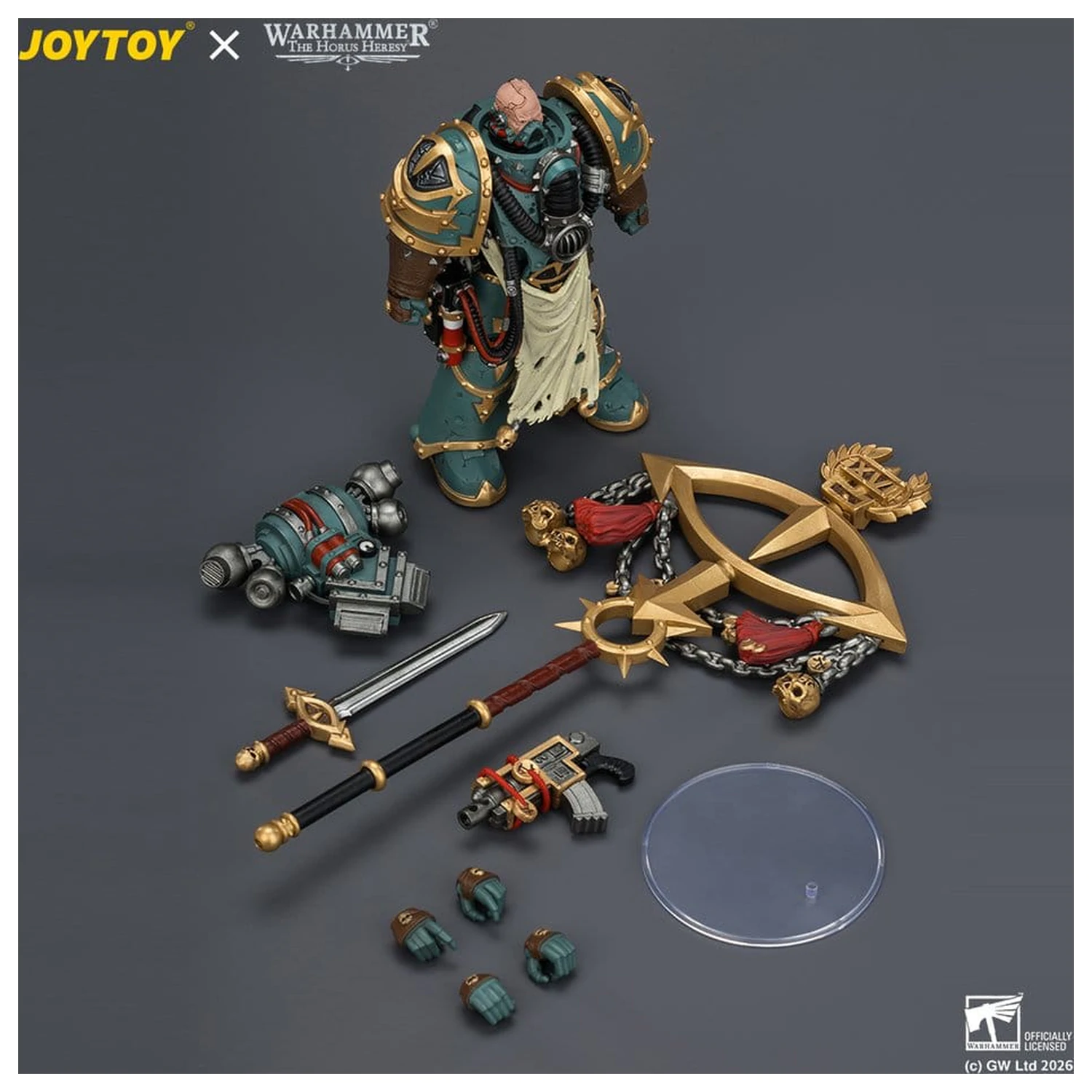 Warhammer akcijska figura Sons of Horus Maloghurst the Twisted, the Warmaster's Equerry 13 cm fotografija izdelka