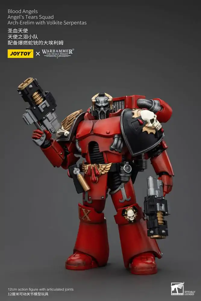 Warhammer The Horus Heresy Akcijska figura 1/18 Blood Angels Angel's Tears Squad Arch-Erelim z Volkite Serpentas 12 cm fotografija izdelka