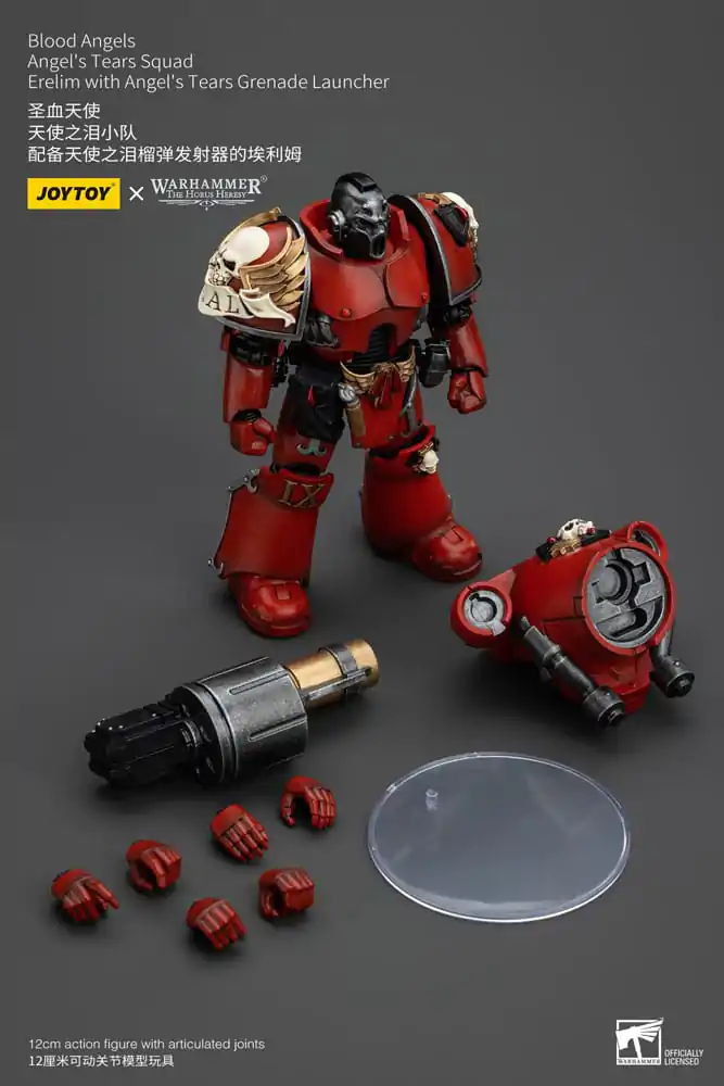 Warhammer The Horus Heresy akcijska figura 1/18 Blood Angels Angel's Tears Squad Erelim z Angel's Tears metalcem granat 12 cm fotografija izdelka