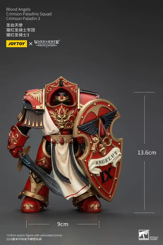 Warhammer The Horus Heresy Akcijska figura 1/18 Blood Angels Crimson Paladins Enota Crimson Paladin 3 14 cm fotografija izdelka