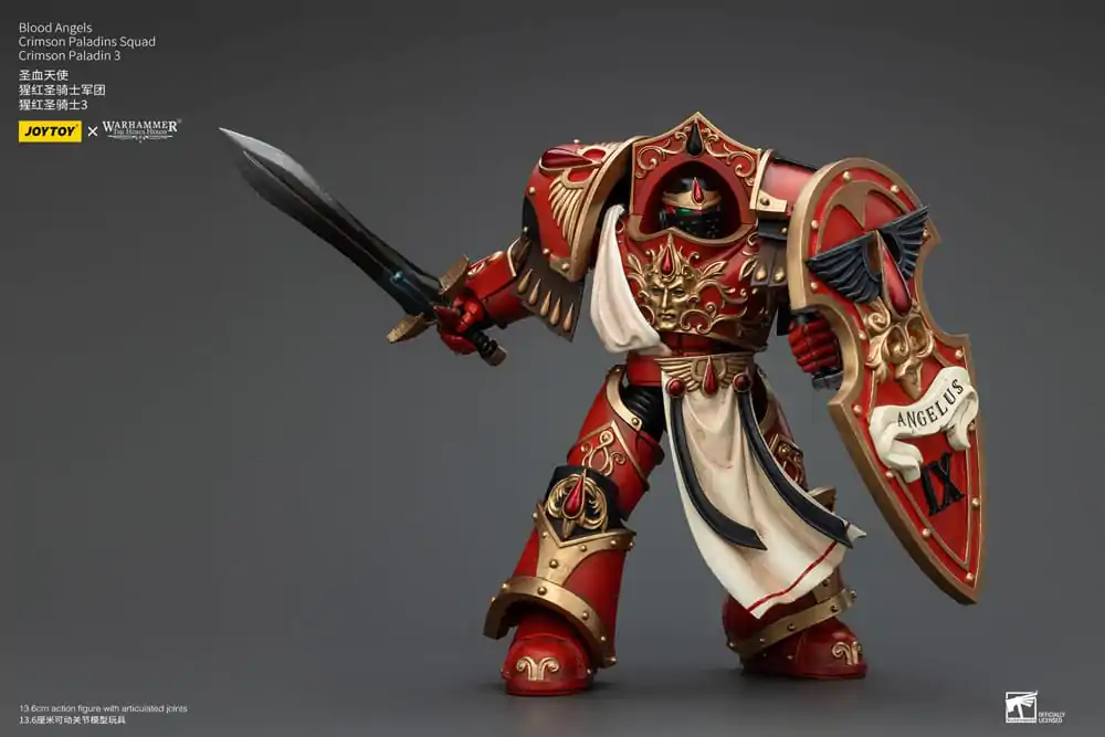 Warhammer The Horus Heresy Akcijska figura 1/18 Blood Angels Crimson Paladins Enota Crimson Paladin 3 14 cm fotografija izdelka