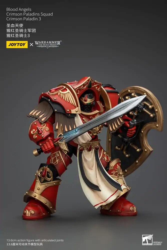 Warhammer The Horus Heresy Akcijska figura 1/18 Blood Angels Crimson Paladins Enota Crimson Paladin 3 14 cm fotografija izdelka