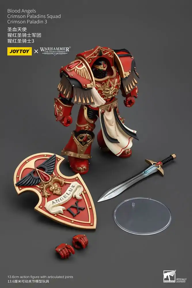 Warhammer The Horus Heresy Akcijska figura 1/18 Blood Angels Crimson Paladins Enota Crimson Paladin 3 14 cm fotografija izdelka