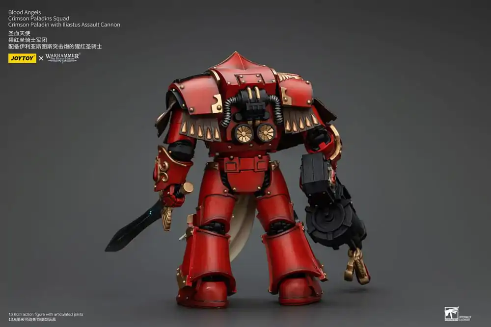 Warhammer The Horus Heresy Akcijska figura 1/18 Blood Angels Crimson Paladins Squad Crimson Paladin z Iliastus Assault Cannon 14 cm fotografija izdelka