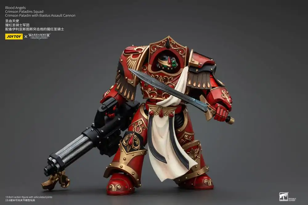 Warhammer The Horus Heresy Akcijska figura 1/18 Blood Angels Crimson Paladins Squad Crimson Paladin z Iliastus Assault Cannon 14 cm fotografija izdelka