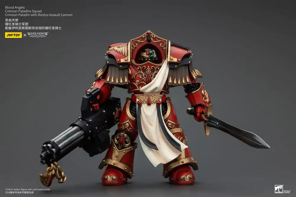 Warhammer The Horus Heresy Akcijska figura 1/18 Blood Angels Crimson Paladins Squad Crimson Paladin z Iliastus Assault Cannon 14 cm fotografija izdelka