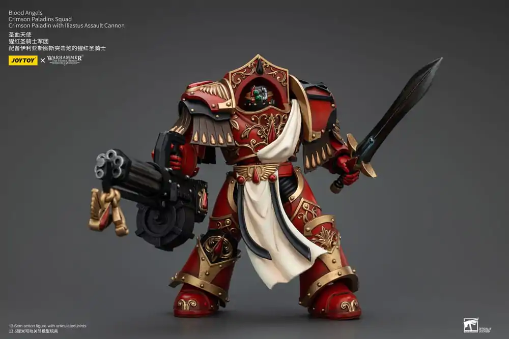 Warhammer The Horus Heresy Akcijska figura 1/18 Blood Angels Crimson Paladins Squad Crimson Paladin z Iliastus Assault Cannon 14 cm fotografija izdelka