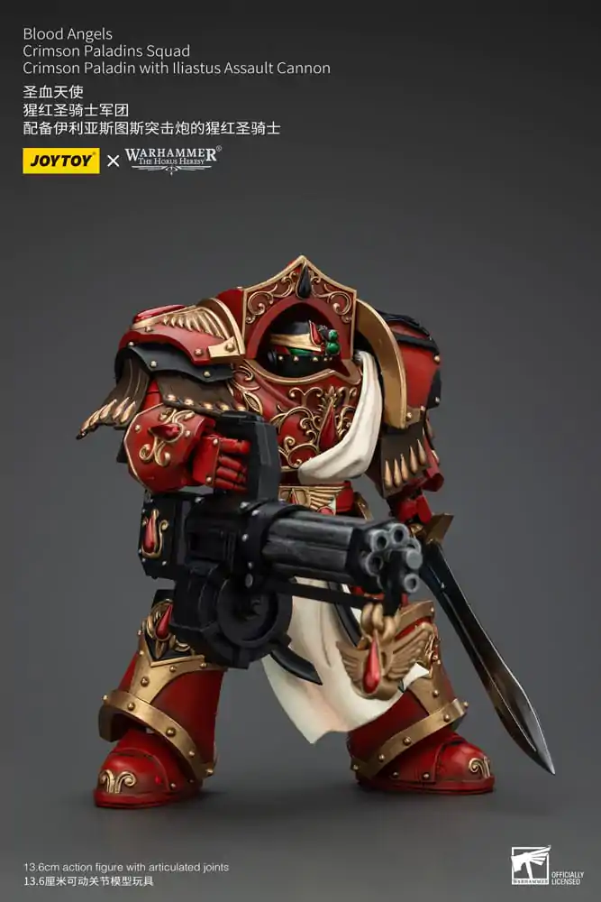 Warhammer The Horus Heresy Akcijska figura 1/18 Blood Angels Crimson Paladins Squad Crimson Paladin z Iliastus Assault Cannon 14 cm fotografija izdelka