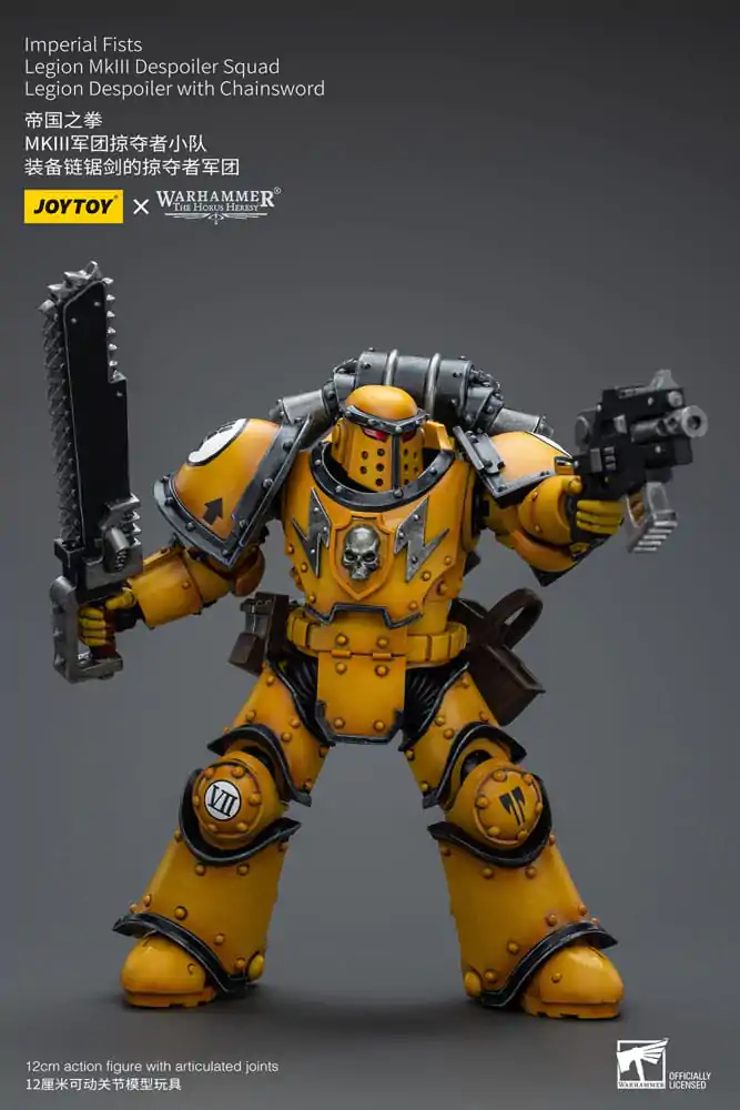 Warhammer The Horus Heresy Akcijska figura 1/18 Imperial Fists Legion MkIII Despoiler Squad Legion Despoiler z verižnim mečem 12 cm fotografija izdelka