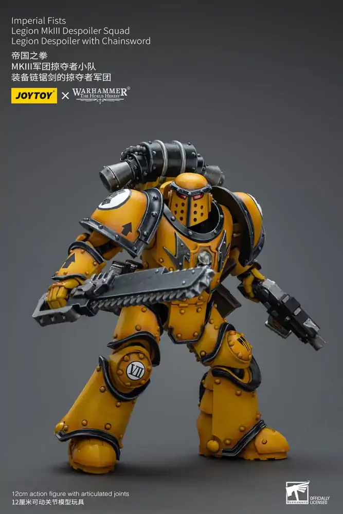 Warhammer The Horus Heresy Akcijska figura 1/18 Imperial Fists Legion MkIII Despoiler Squad Legion Despoiler z verižnim mečem 12 cm fotografija izdelka