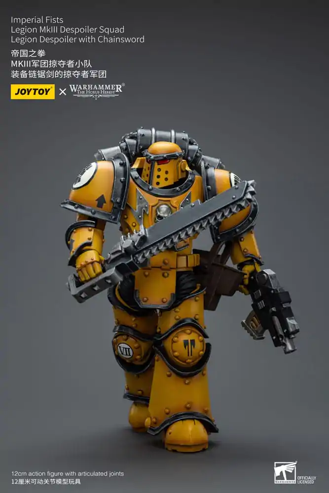 Warhammer The Horus Heresy Akcijska figura 1/18 Imperial Fists Legion MkIII Despoiler Squad Legion Despoiler z verižnim mečem 12 cm fotografija izdelka
