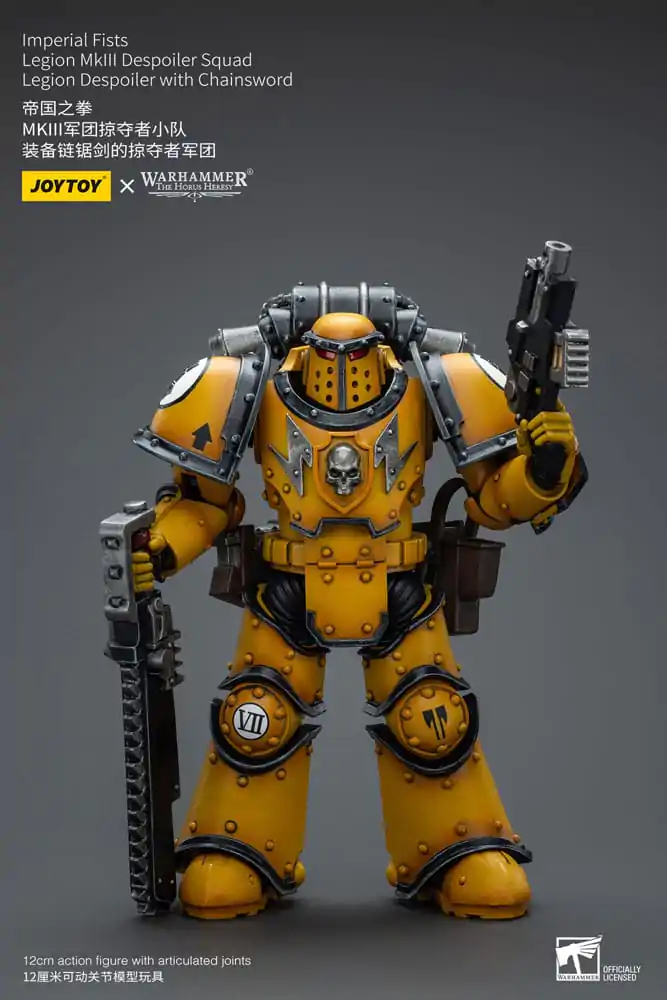 Warhammer The Horus Heresy Akcijska figura 1/18 Imperial Fists Legion MkIII Despoiler Squad Legion Despoiler z verižnim mečem 12 cm fotografija izdelka