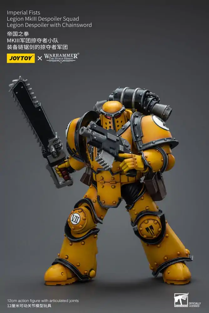 Warhammer The Horus Heresy Akcijska figura 1/18 Imperial Fists Legion MkIII Despoiler Squad Legion Despoiler z verižnim mečem 12 cm fotografija izdelka