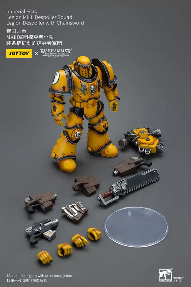 Warhammer The Horus Heresy Akcijska figura 1/18 Imperial Fists Legion MkIII Despoiler Squad Legion Despoiler z verižnim mečem 12 cm fotografija izdelka
