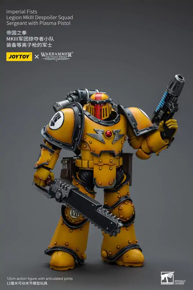 Warhammer The Horus Heresy akcijska figura 1/18 Imperial Fists Legion MkIII Despoiler Squad Sergeant s plazemsko pištolo 12 cm fotografija izdelka