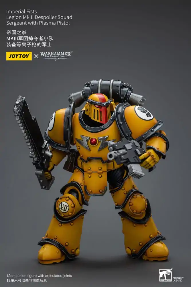 Warhammer The Horus Heresy akcijska figura 1/18 Imperial Fists Legion MkIII Despoiler Squad Sergeant s plazemsko pištolo 12 cm fotografija izdelka