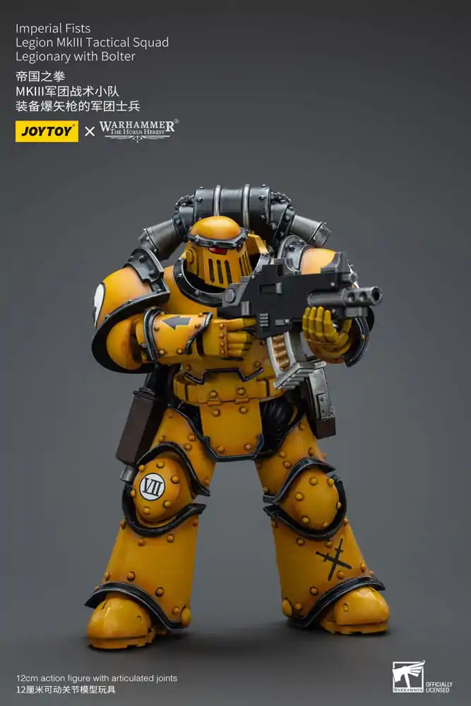 Warhammer The Horus Heresy Akcijska figura 1/18 Imperial Fists Legion MkIII Tactical Squad Legionar z Bolterjem 12 cm fotografija izdelka