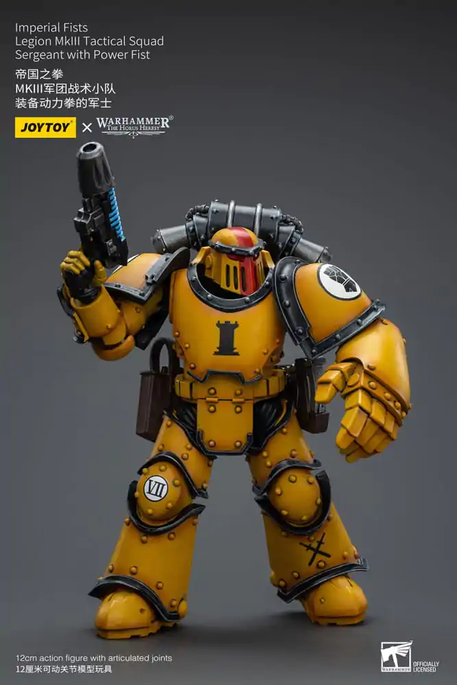 Warhammer The Horus Heresy Akcijska figura 1/18 Imperial Fists Legion MkIII Tactical Squad Sergeant z Power Fist 12 cm fotografija izdelka