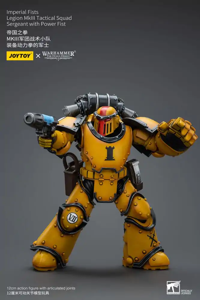 Warhammer The Horus Heresy Akcijska figura 1/18 Imperial Fists Legion MkIII Tactical Squad Sergeant z Power Fist 12 cm fotografija izdelka