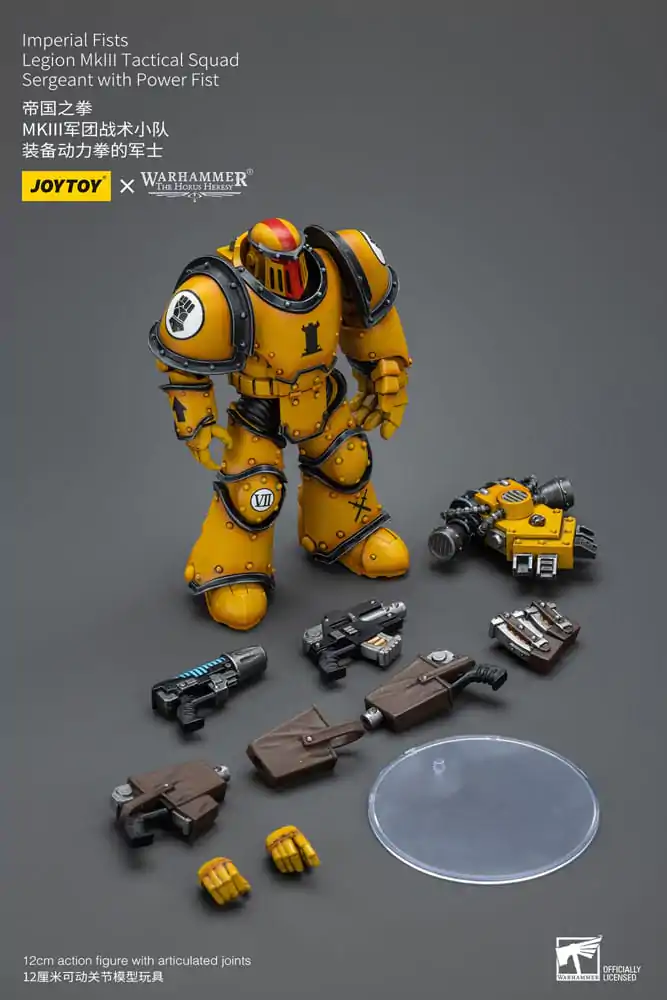 Warhammer The Horus Heresy Akcijska figura 1/18 Imperial Fists Legion MkIII Tactical Squad Sergeant z Power Fist 12 cm fotografija izdelka