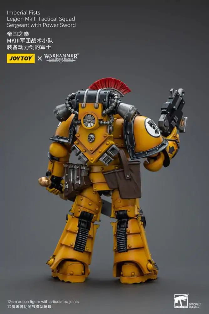 Warhammer The Horus Heresy Akcijska figura 1/18 Imperial Fists Legion MkIII Tactical Squad Vodnik z električnim mečem 12 cm fotografija izdelka