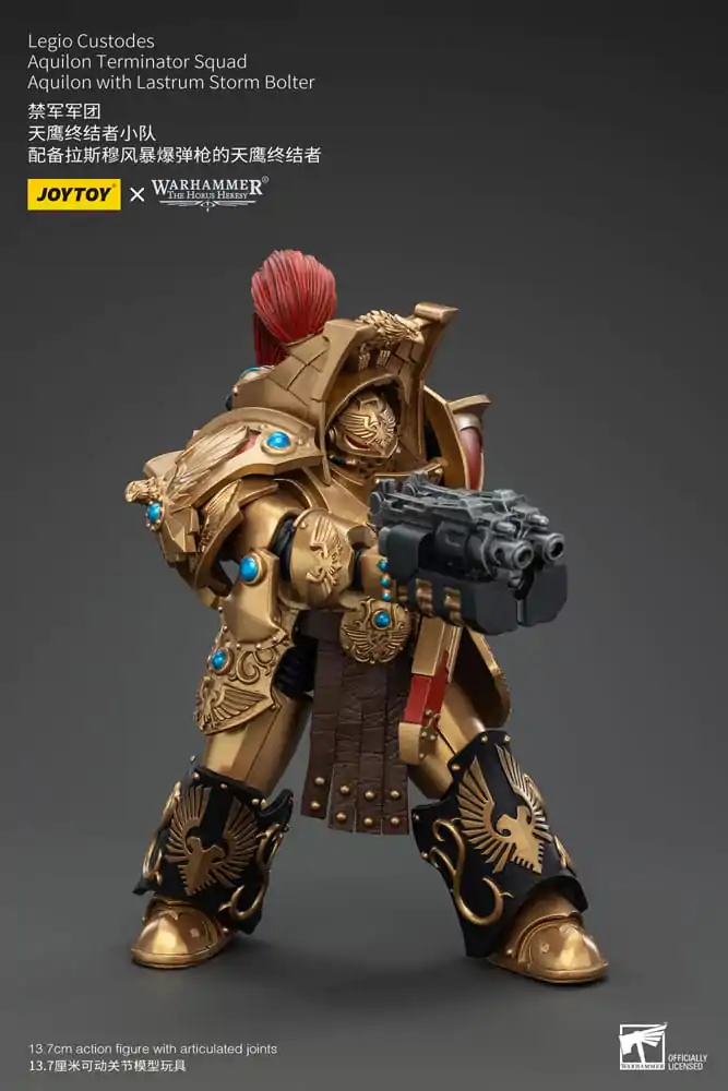 Warhammer The Horus Heresy Akcijska figura 1/18 Legio Custodes Aquilon Terminator Squad Aquilon z Lastrum Storm Bolter 14 cm fotografija izdelka