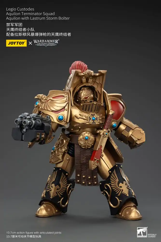 Warhammer The Horus Heresy Akcijska figura 1/18 Legio Custodes Aquilon Terminator Squad Aquilon z Lastrum Storm Bolter 14 cm fotografija izdelka